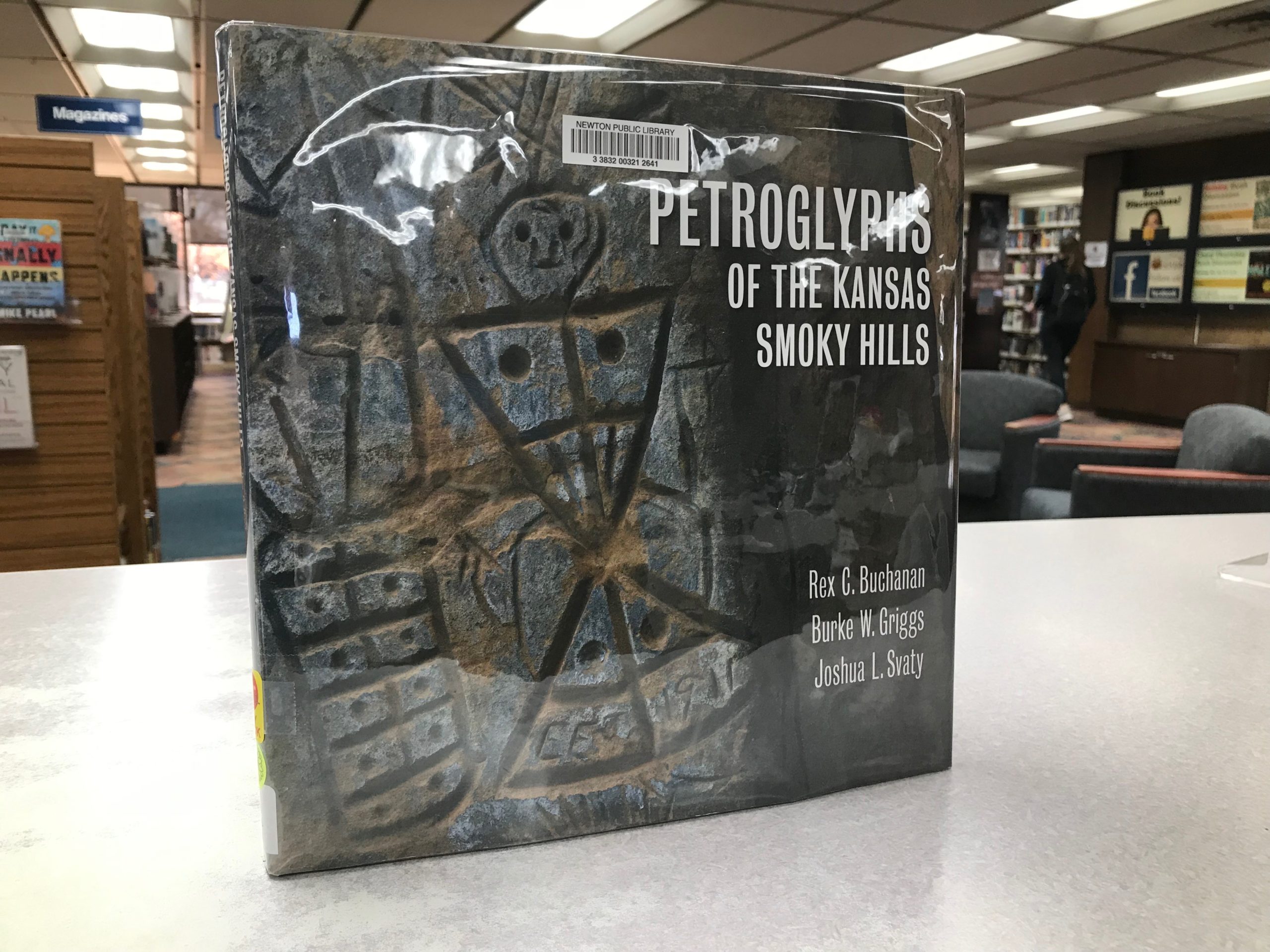 Photo of the book, "Petroglyphs of the Kansas Smoky Hills."