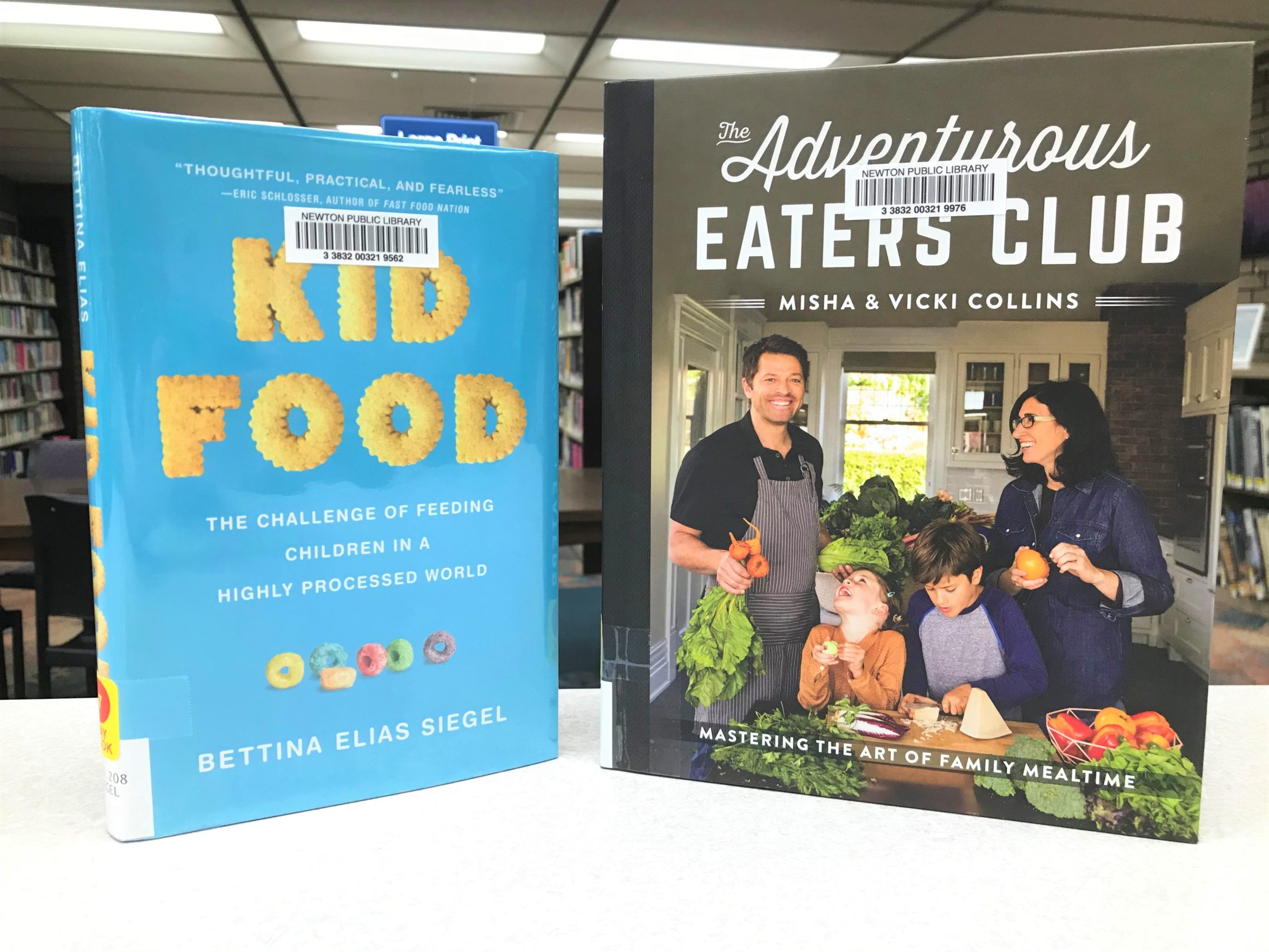 Covers of "Kid Food" and "The Adventurous Eaters Club"