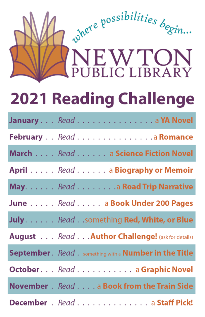 Formatted list of 2021 Reading Challenge prompts.